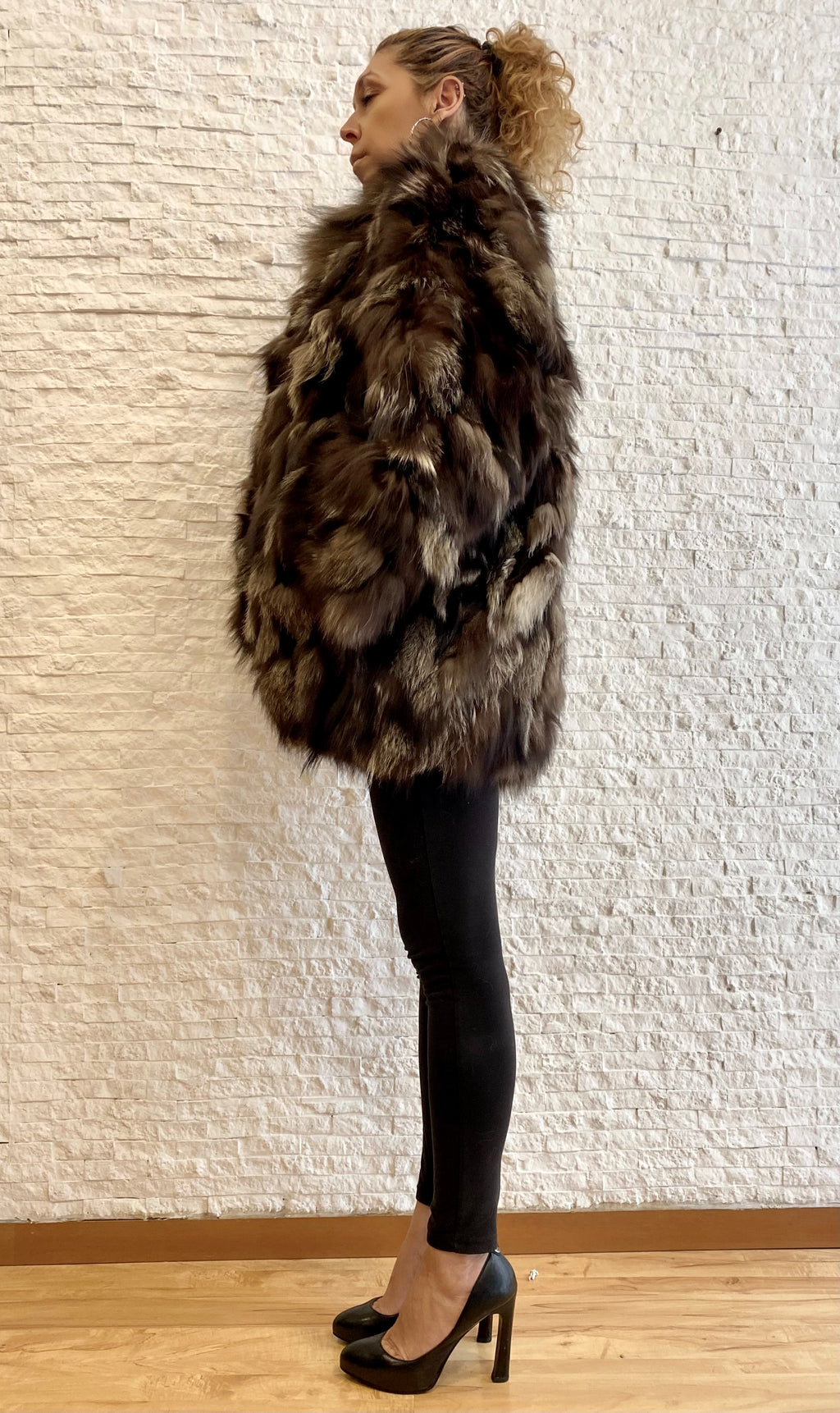 Giacca Volpe Argentata