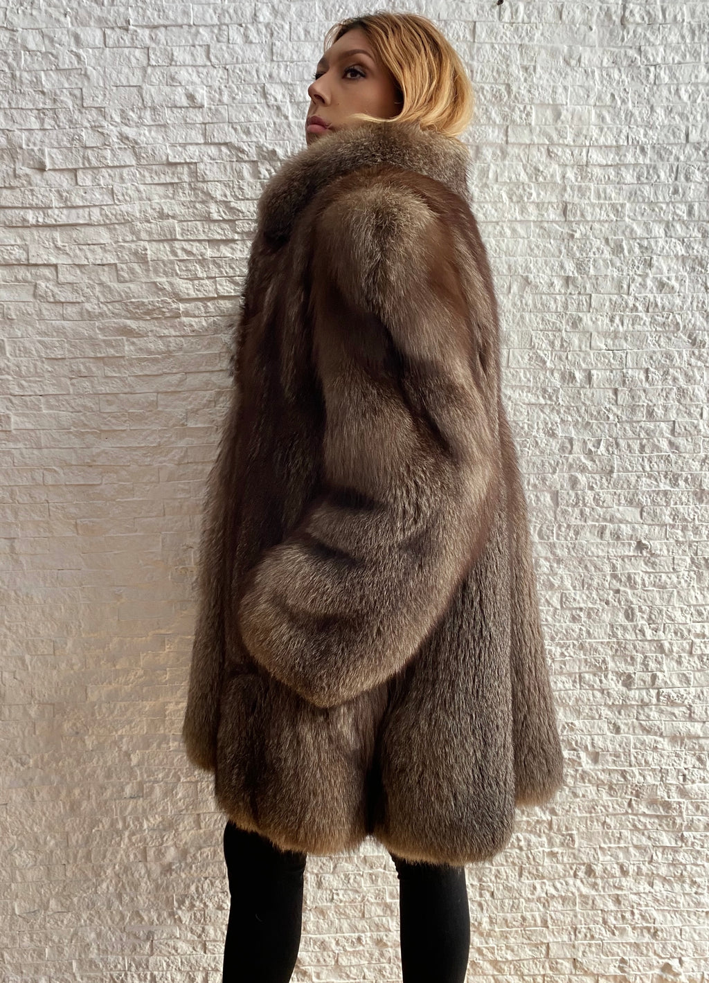 Giacca di Volpe Argentata