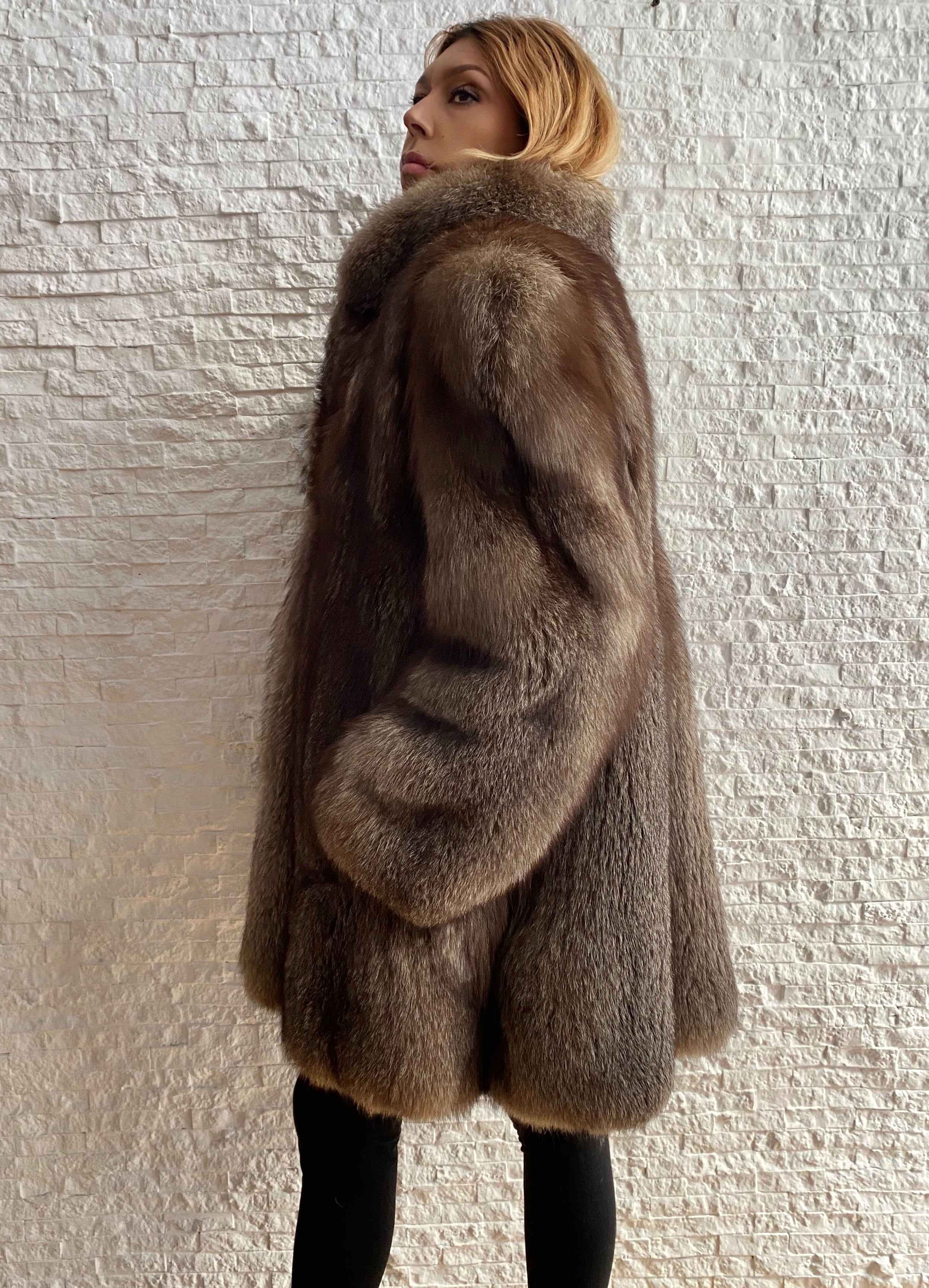 Giacca di Volpe Argentata