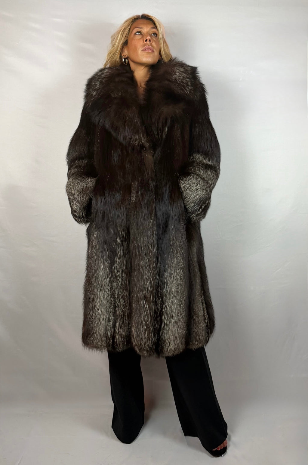 Cappotto Volpe Argentata