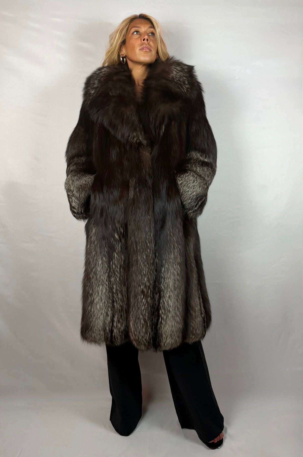 Cappotto Volpe Argentata