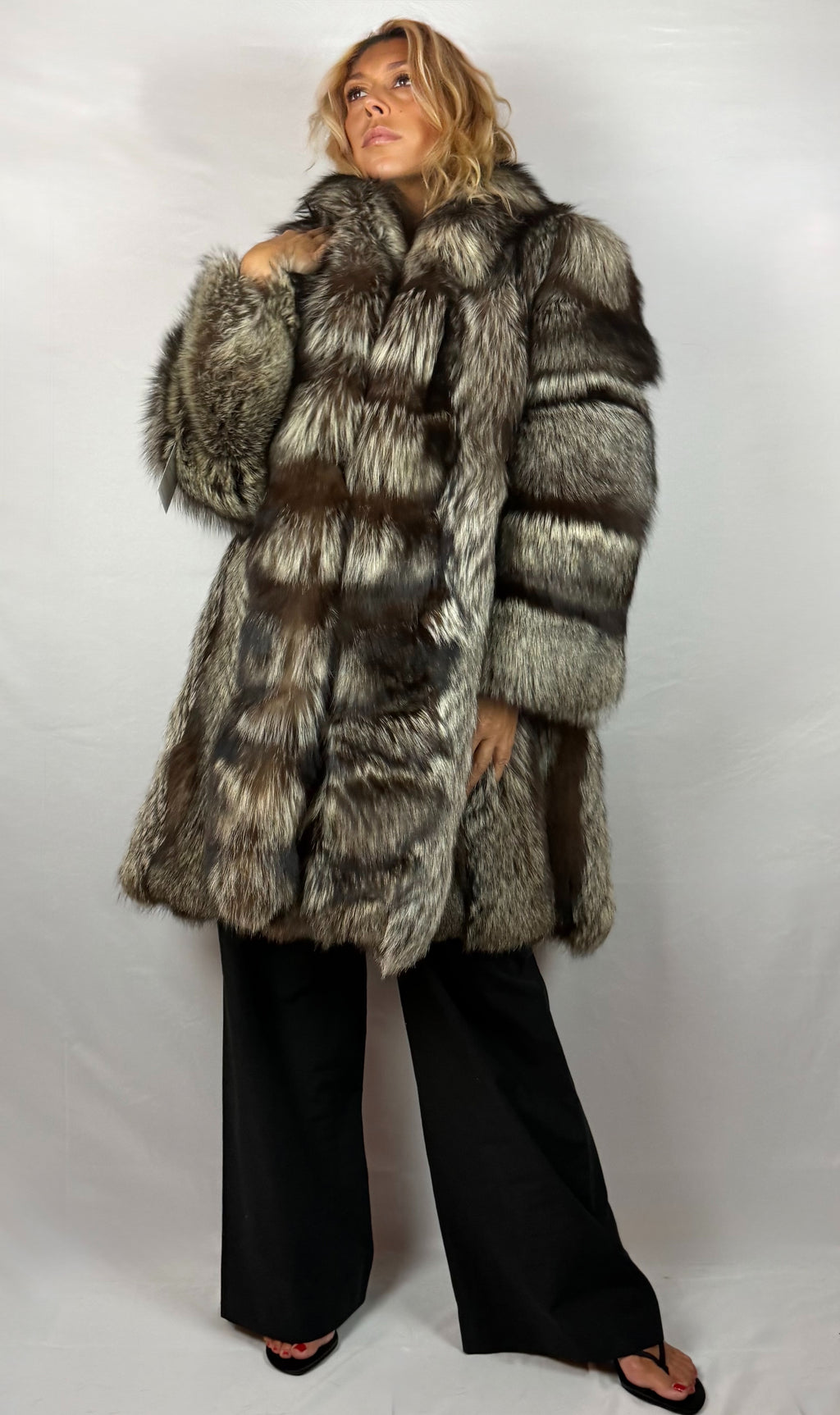Cappotto Volpe Argentata