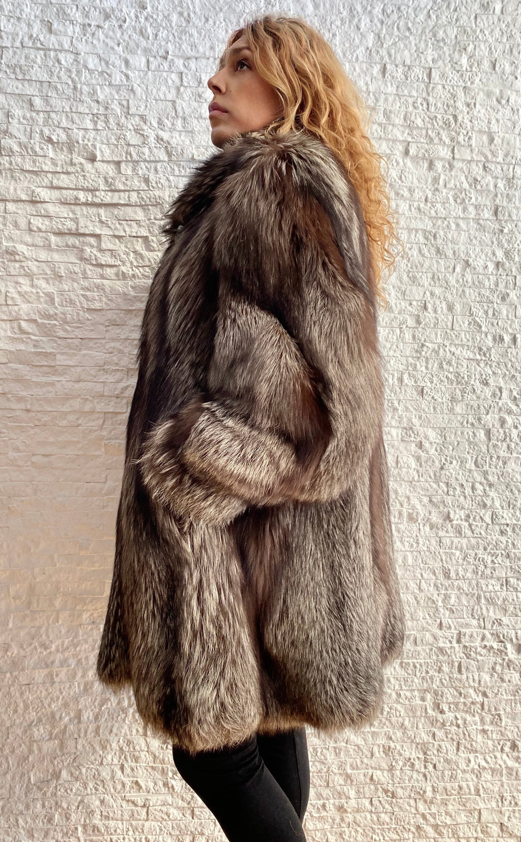 Giacca Volpe Argentata