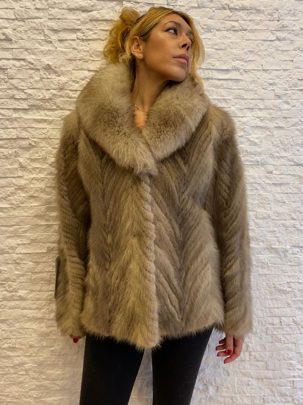 Mink Jacket with Fox Fur €550