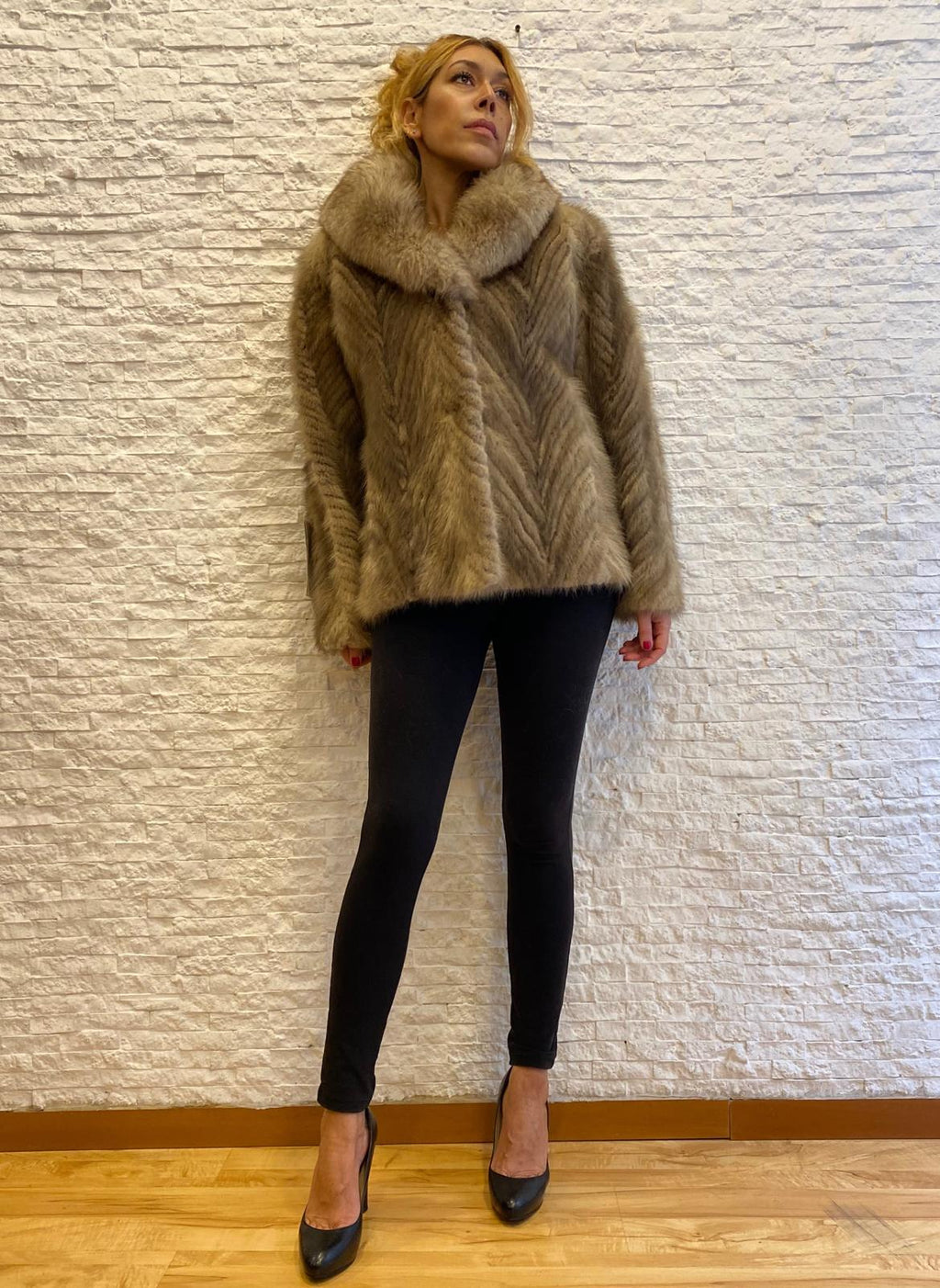Mink Jacket with Fox Fur €550