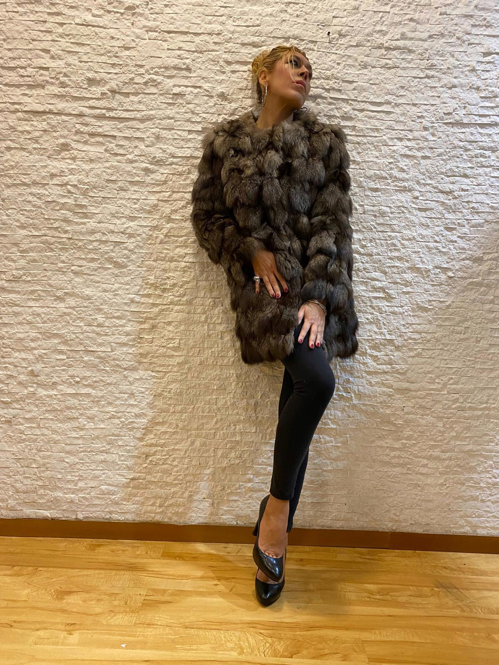 Giacca di Volpe Argentata € 195